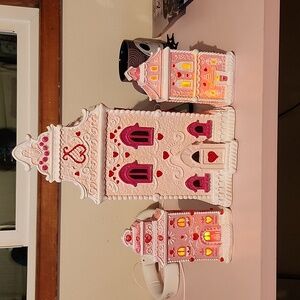 Pink Gingerbread Houses